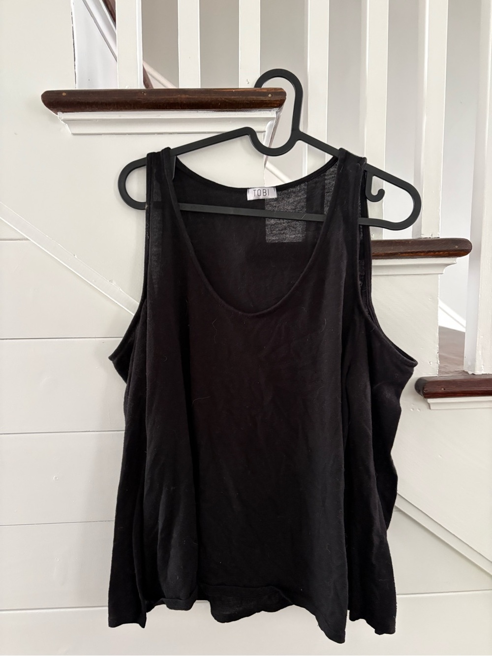 Tobi Black Scoop Neck Tank Top